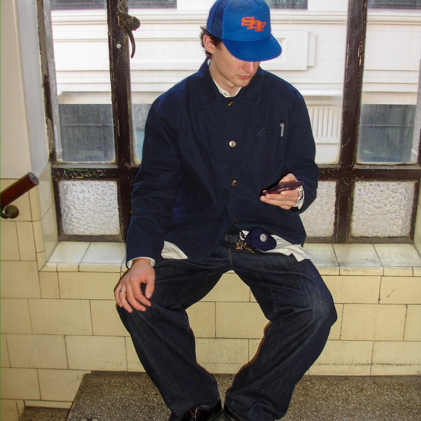 MONOGRAM TRUCKER CAP | ROYAL