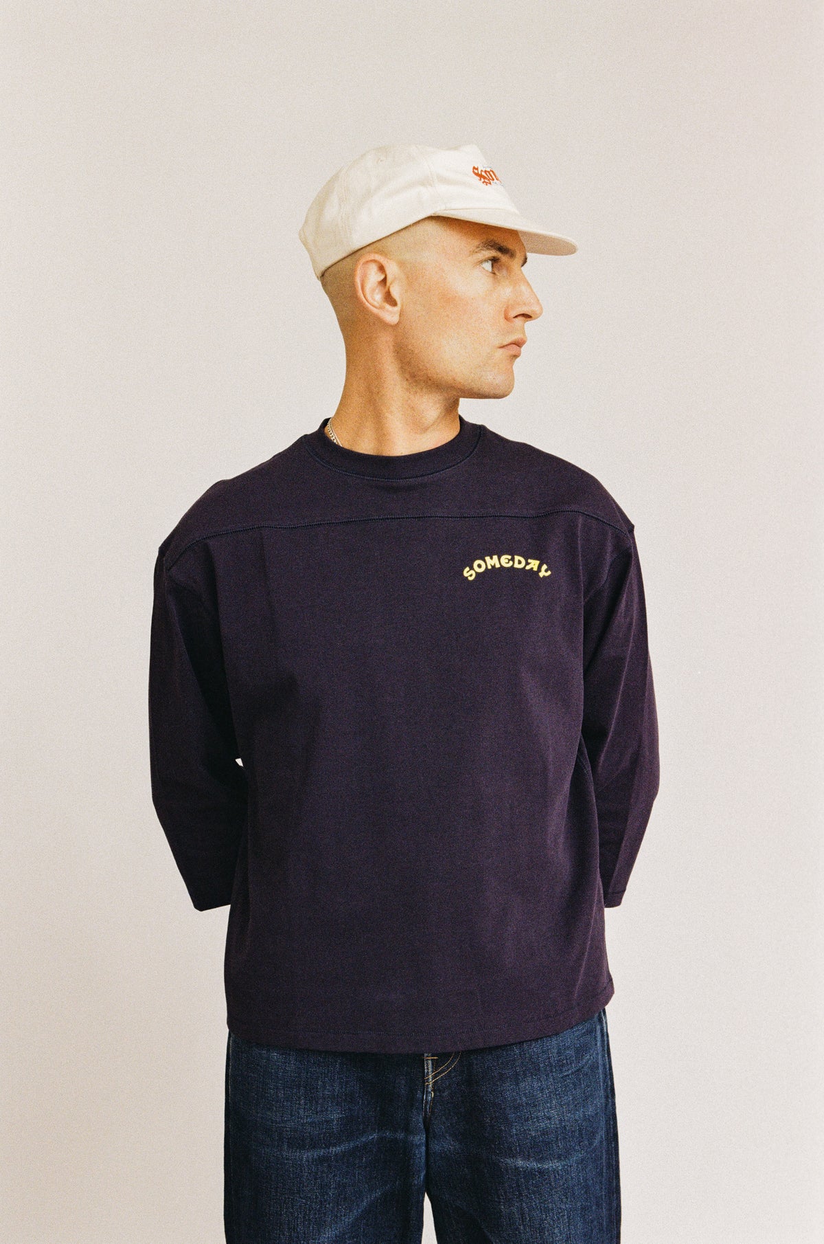 BLEACHER 3/4 SLEEVE TEE | NAVY