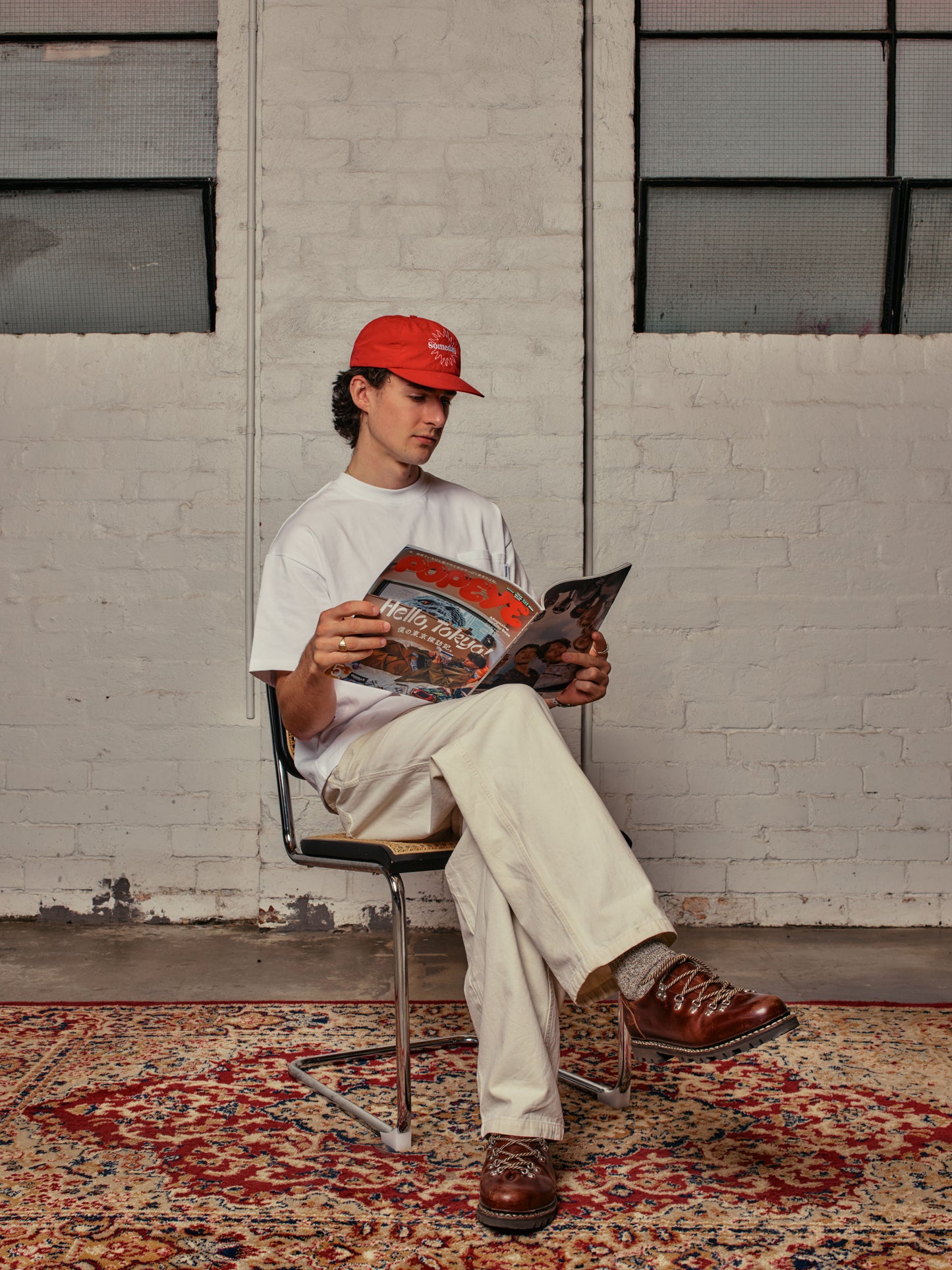 LOGO CAP | RED NYLON