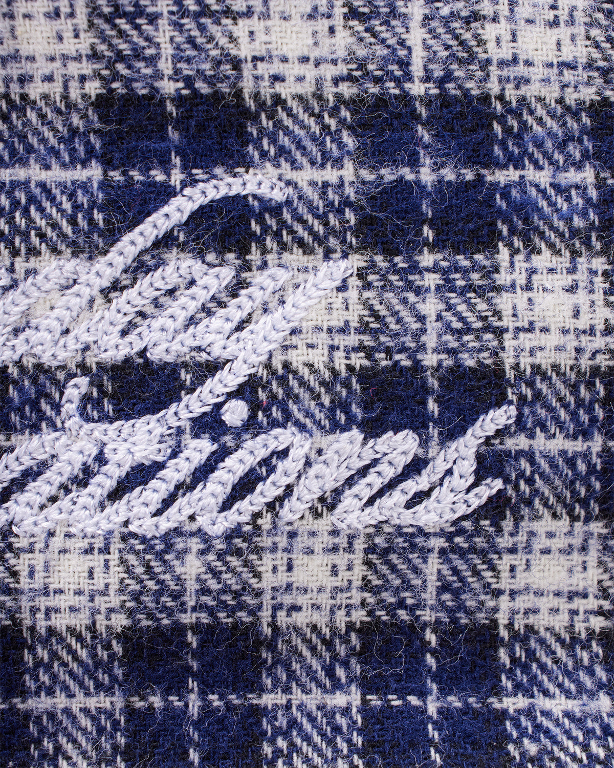 PLAID SCRIPT BALLCAP | NAVY BRUSHED TWILL