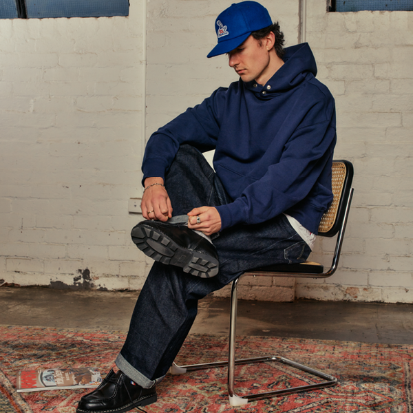 50's SNAP HOODIE | NAVY