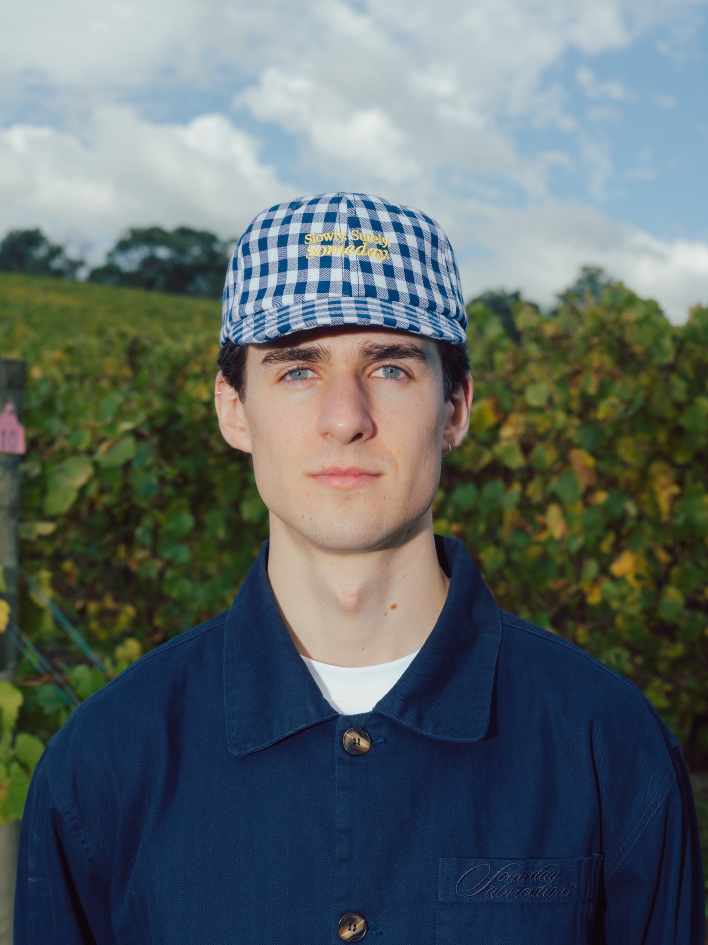 SLOWLY, SURELY BENDY BRIM | GINGHAM BLUE