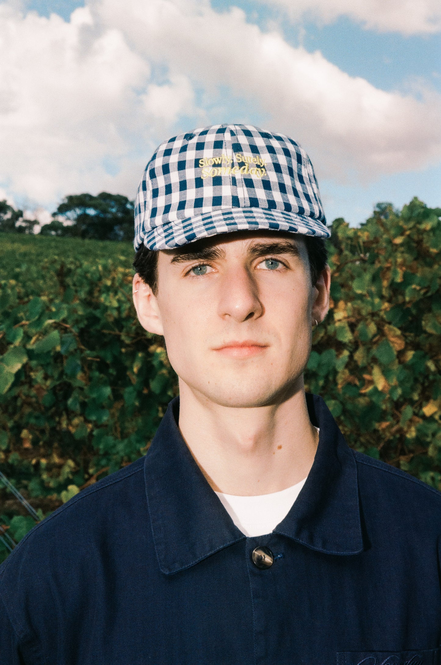 SLOWLY, SURELY BENDY BRIM | GINGHAM BLUE