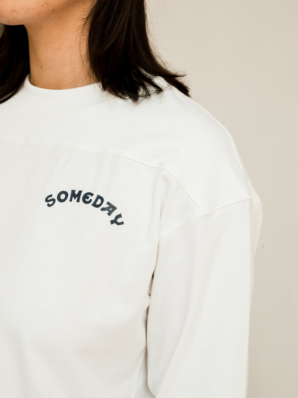 BLEACHER 3/4 SLEEVE TEE | WHITE
