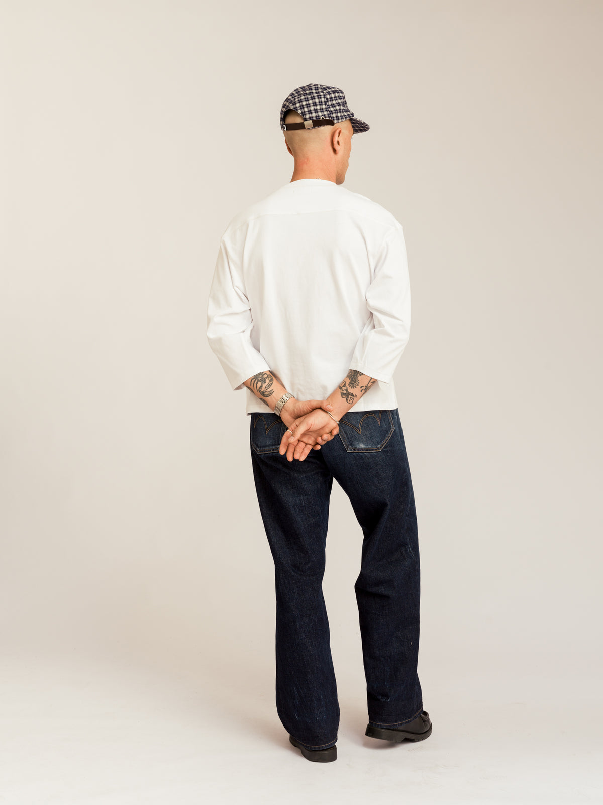 BLEACHER 3/4 SLEEVE TEE | WHITE