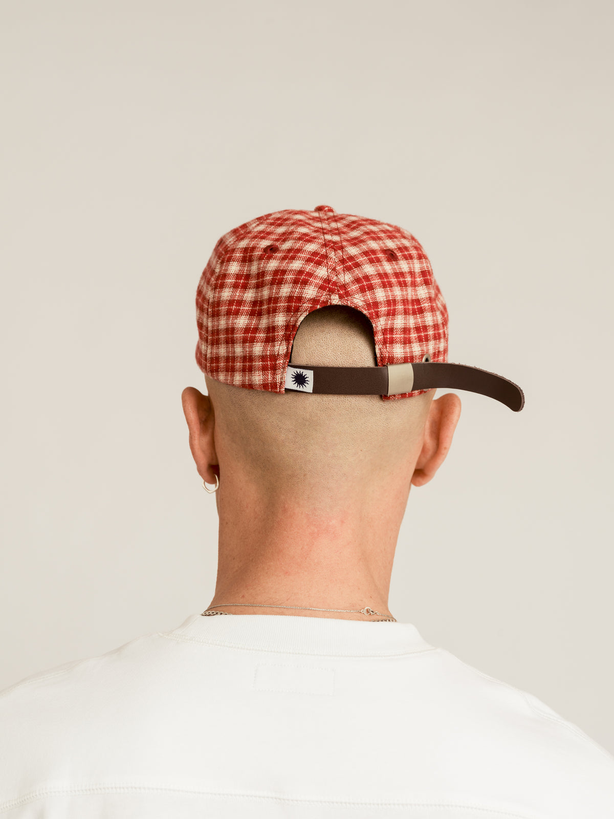 PLAID SCRIPT BALLCAP | RED BRUSHED TWILL