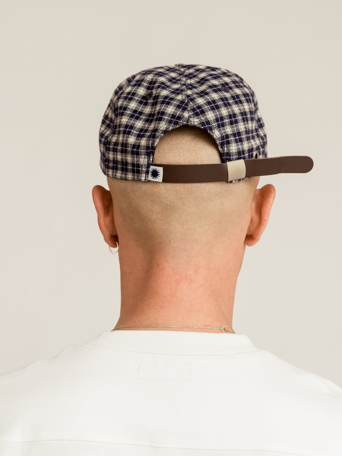 PLAID SCRIPT BALLCAP | NAVY BRUSHED TWILL
