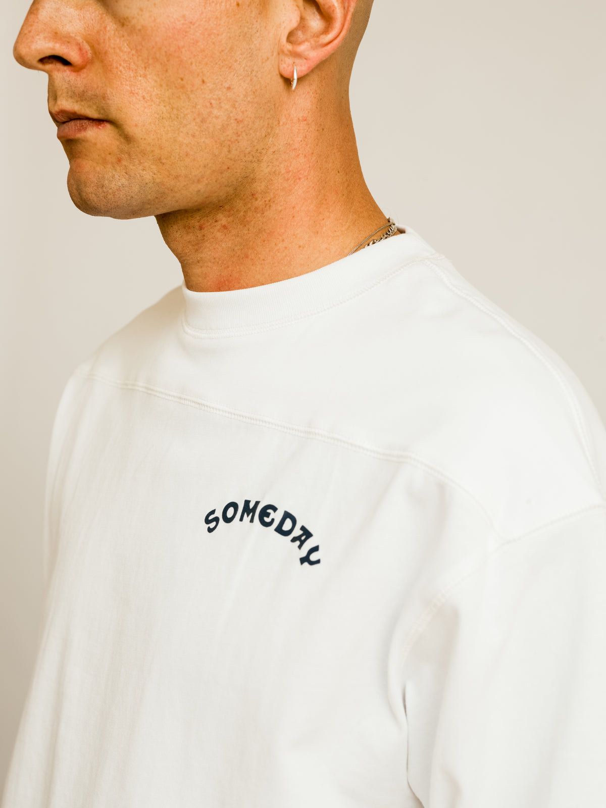 BLEACHER 3/4 SLEEVE TEE | WHITE