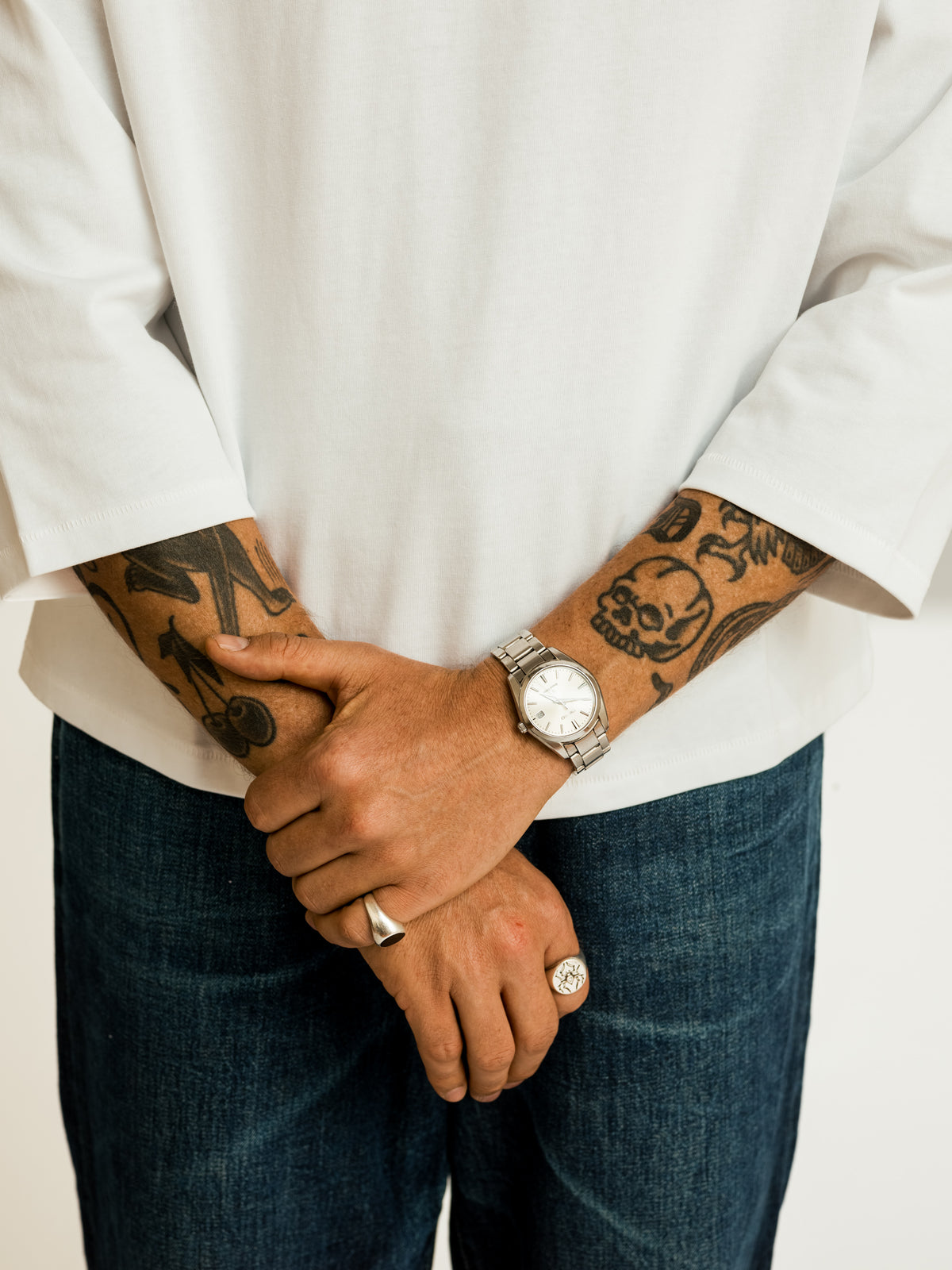 BLEACHER 3/4 SLEEVE TEE | WHITE