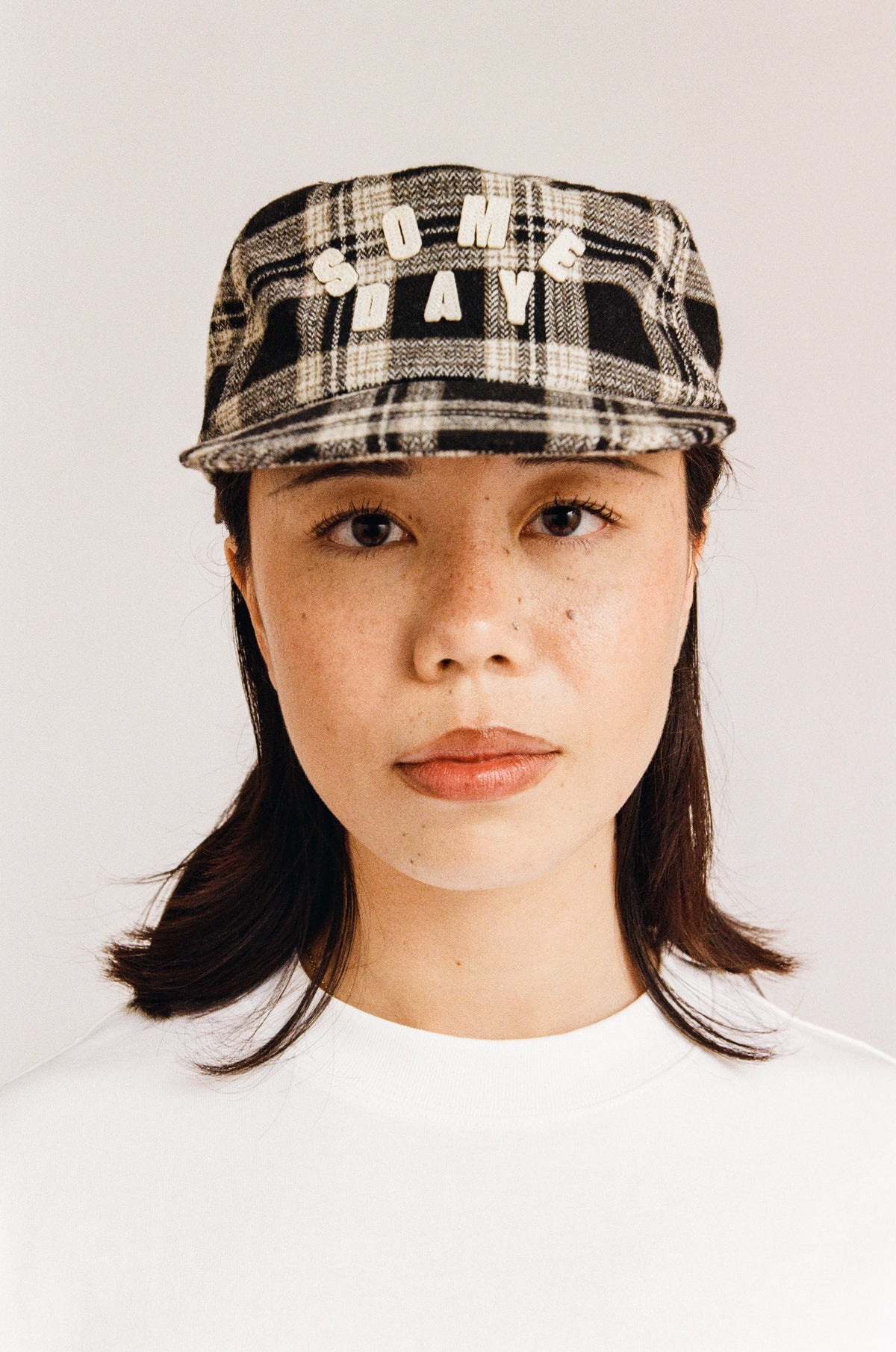 SPELLOUT BALLCAP | BLACK WOOL PLAID