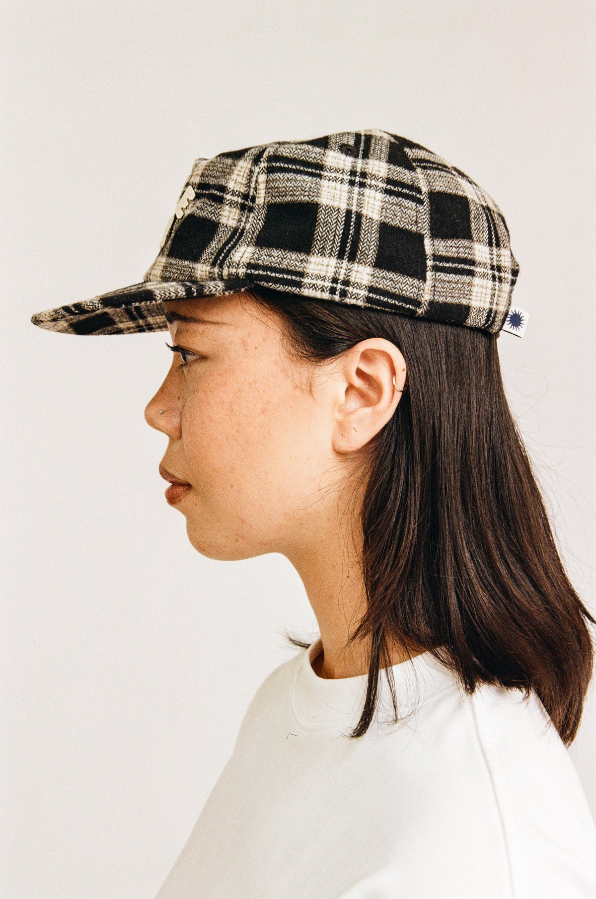 SPELLOUT BALLCAP | BLACK WOOL PLAID
