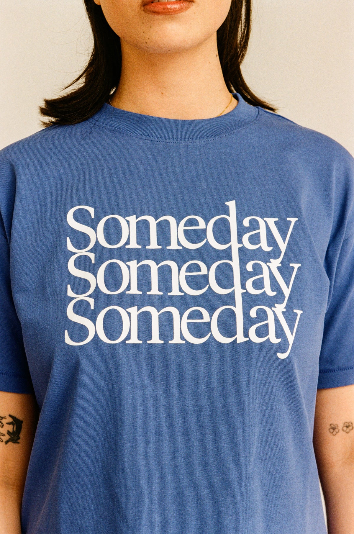 TRANSPARENCY TEE | AZURE BLUE