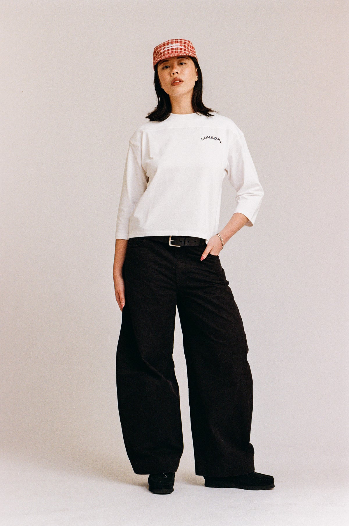 BLEACHER 3/4 SLEEVE TEE | WHITE