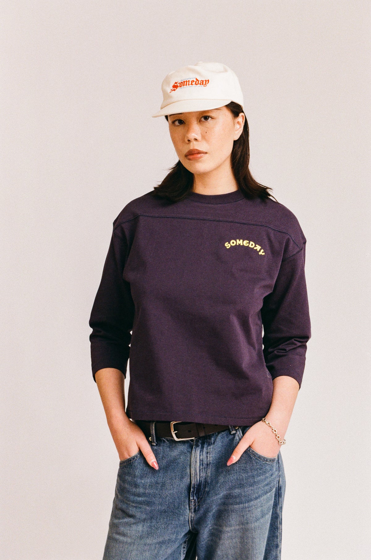 BLEACHER 3/4 SLEEVE TEE | NAVY