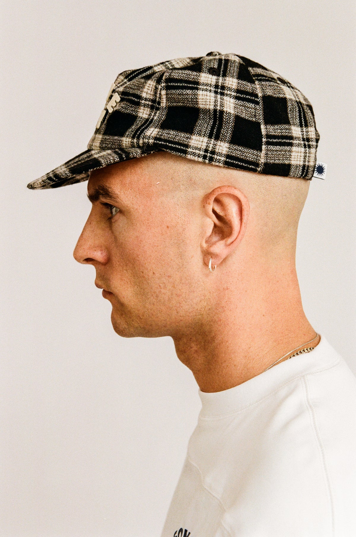 SPELLOUT BALLCAP | BLACK WOOL PLAID