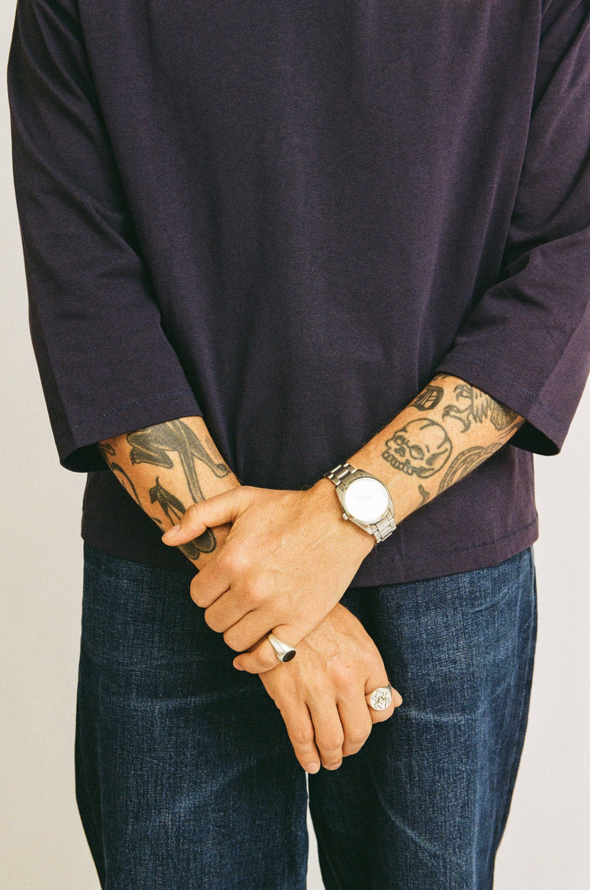 BLEACHER 3/4 SLEEVE TEE | NAVY