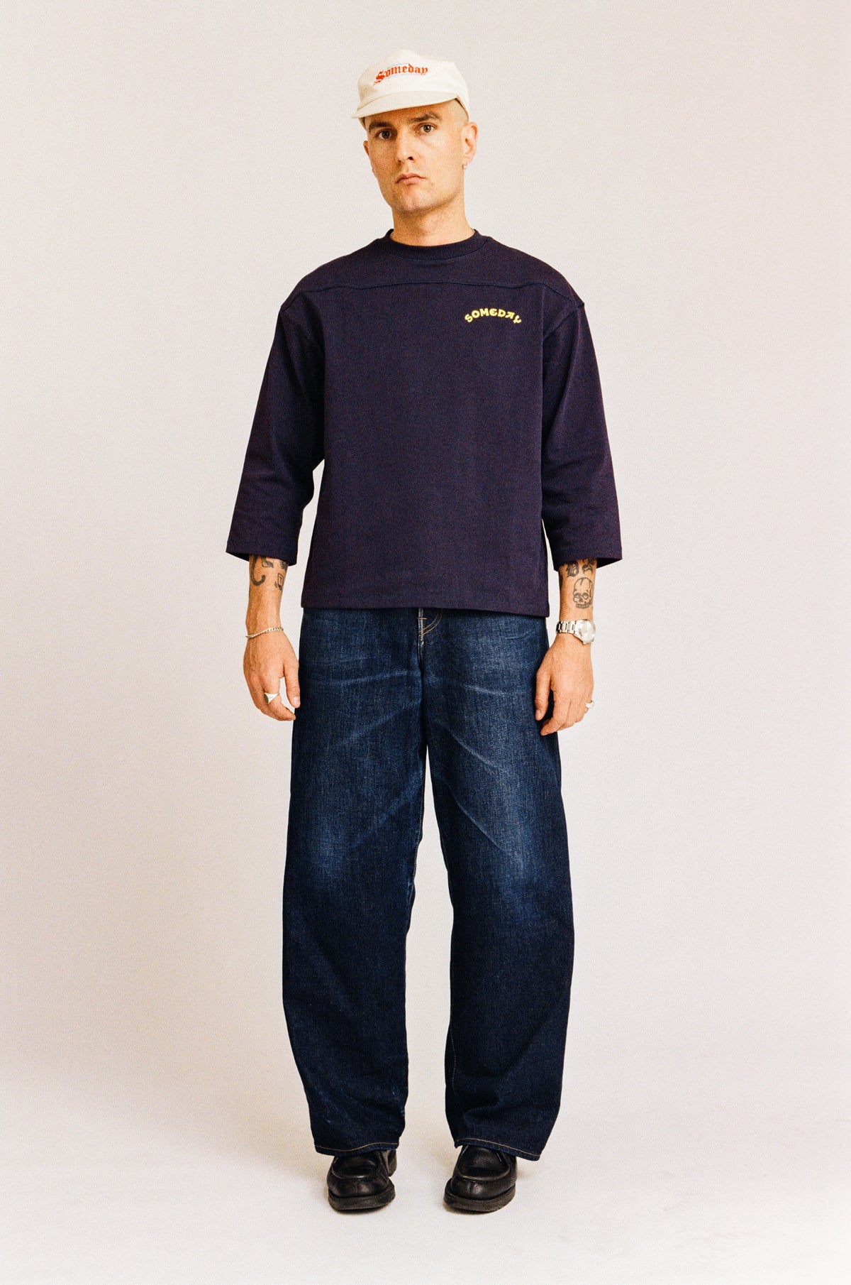 BLEACHER 3/4 SLEEVE TEE | NAVY