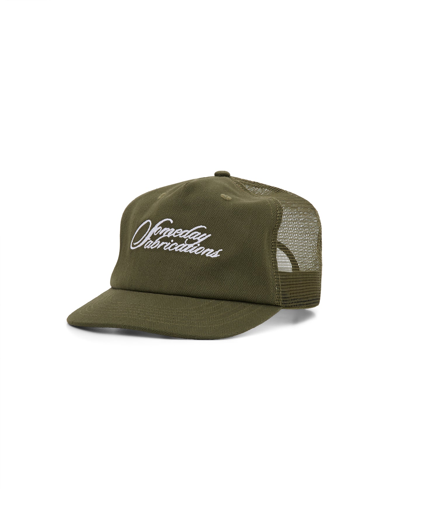 SCRIPT HBT TRUCKER CAP | OLIVE