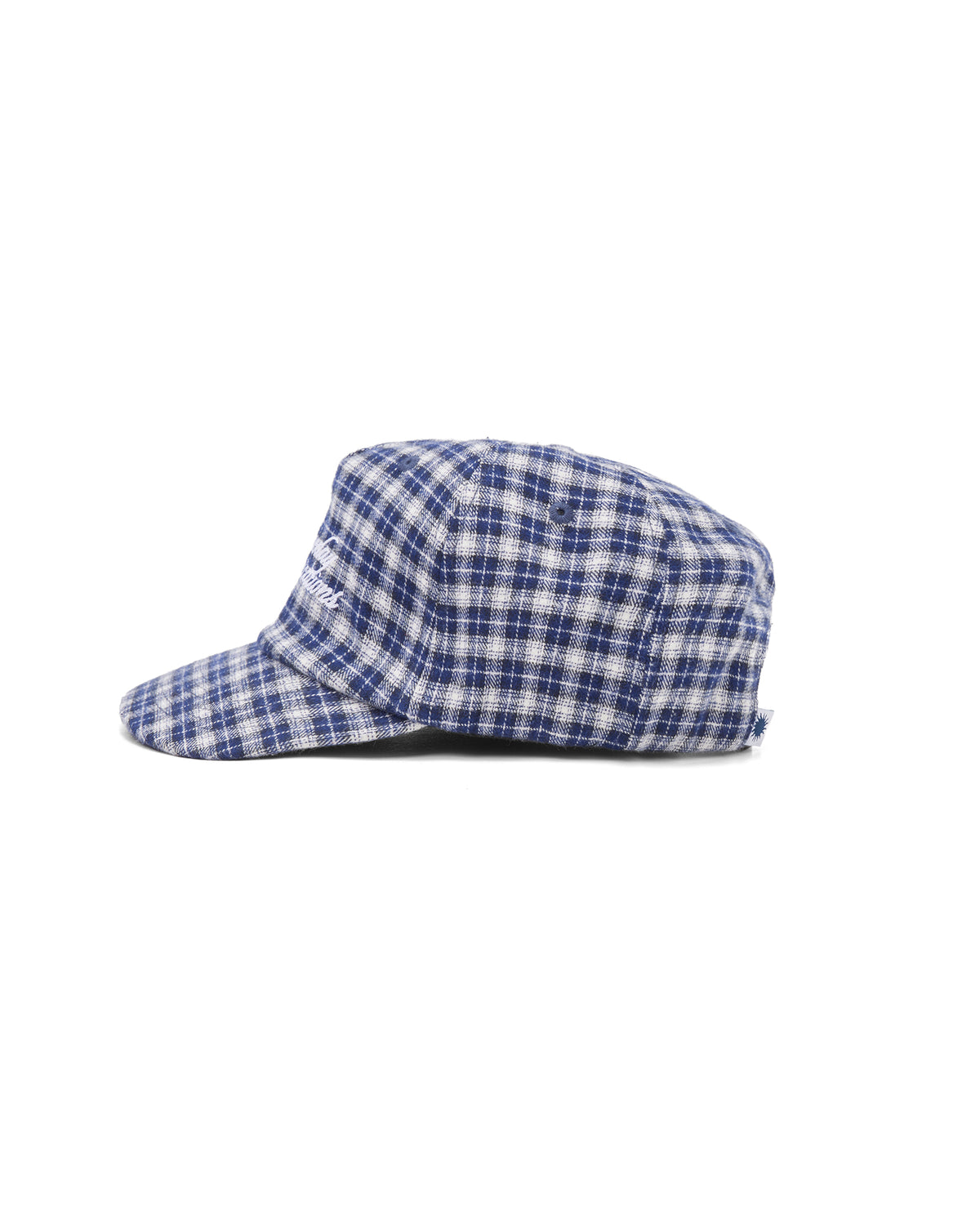 PLAID SCRIPT BALLCAP | NAVY BRUSHED TWILL