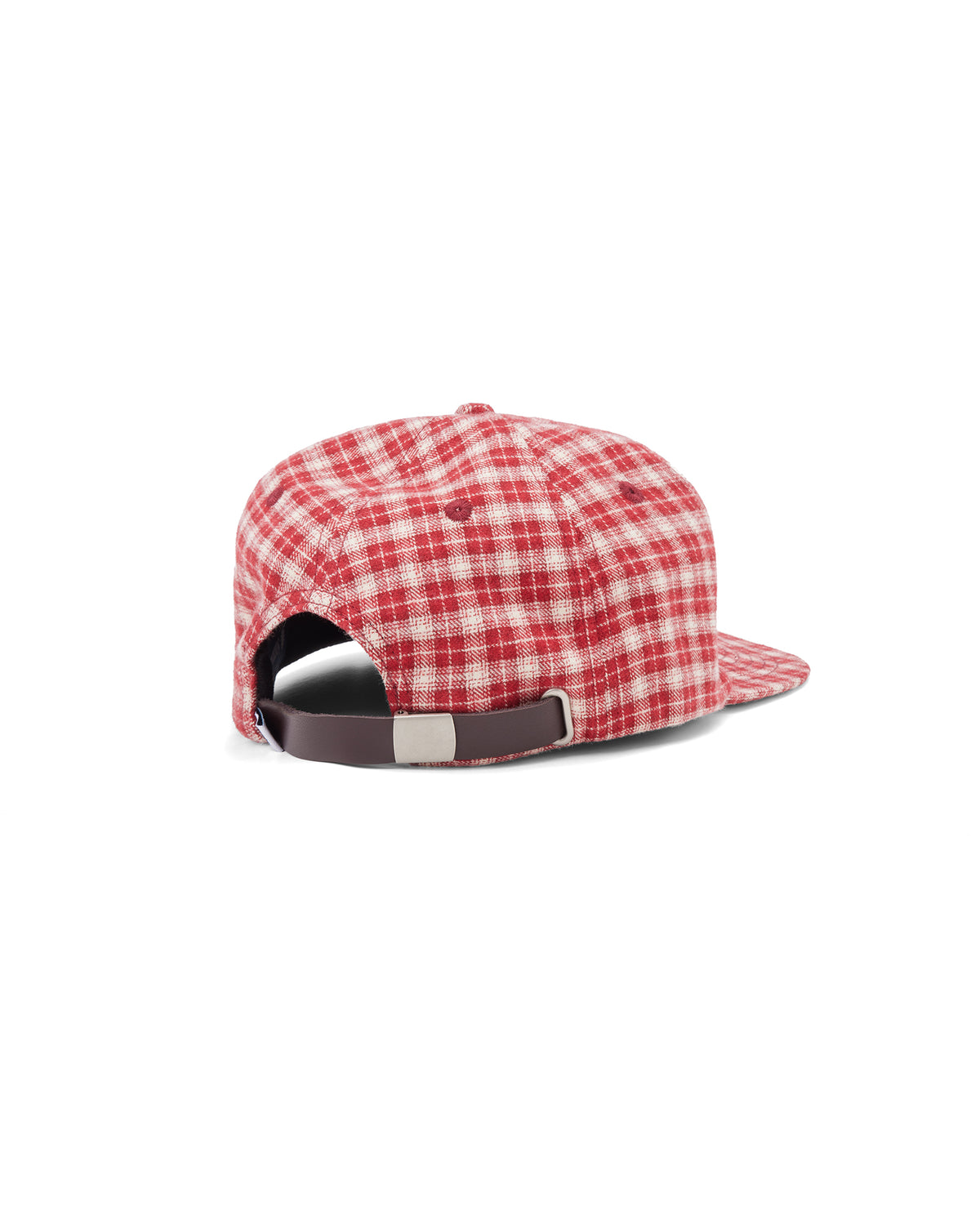 PLAID SCRIPT BALLCAP | RED BRUSHED TWILL