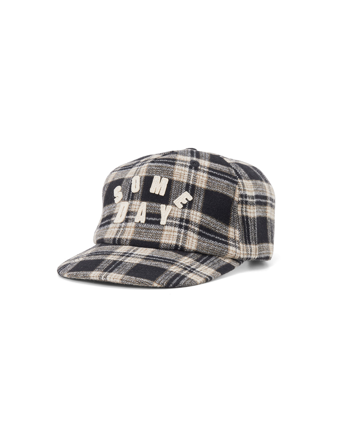 SPELLOUT BALLCAP | BLACK WOOL PLAID