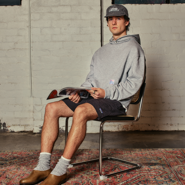 50's SNAP HOODIE | HEATHER GREY